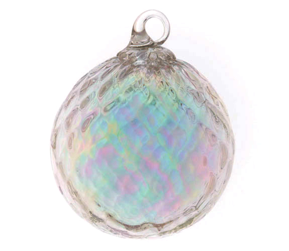 Clear Diamond Ornament April Birthstone by Glass Eye Studio